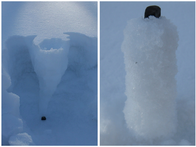 Illustration for article titled When A Meteorite Hits Snow It Forms A "Snow Carrot" Instead Of A Crater